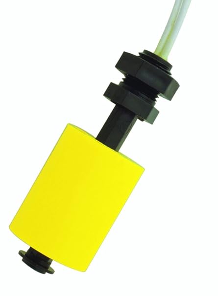 Flowline LV20-1201 Switch-Tek Mini-Float Level Switch for Vertical Mounting, Polypropylene Sensor, 1/8" NPT Process Mount