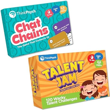 ThinkPsych Chat Chains & Talent Jam Social Skills and Creativity Bundle - Enhance Communication, Boost Creativity, and Overcome Shyness