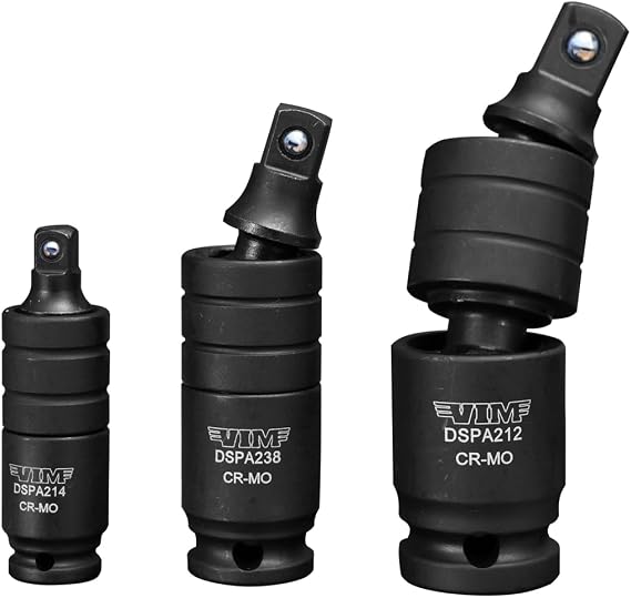 VIM Tools 3 Piece Impact Dual Swivel Pinless Adapter Set