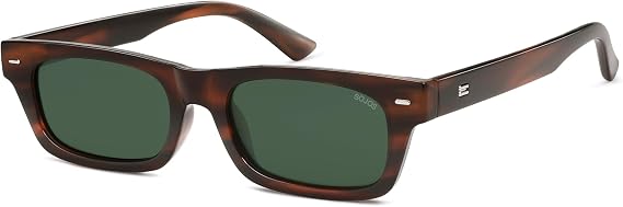 SOJOS Trendy Polarized Rectangle Sunglasses Womens Men Retro Vintage Sun Glasses SJ2379