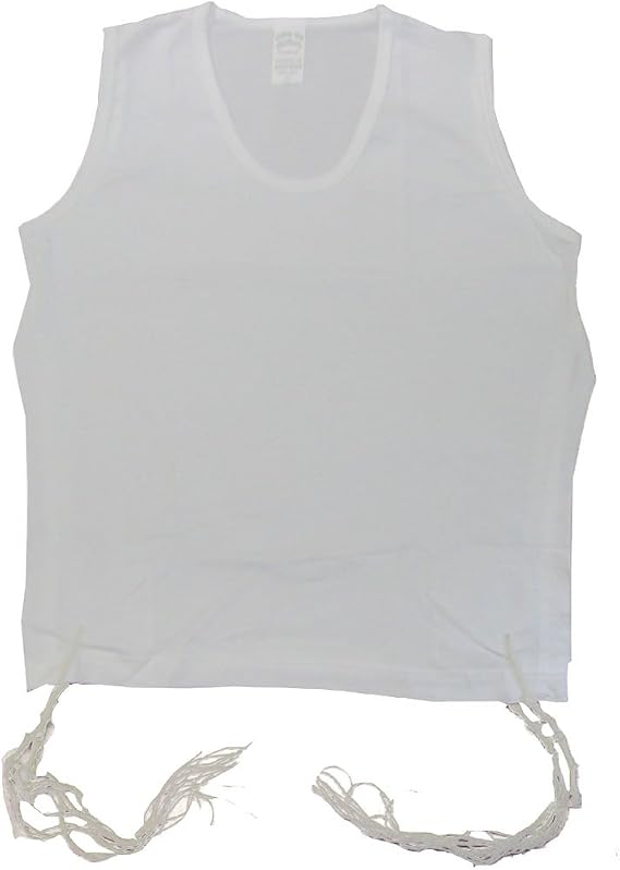 PerfTzit Size Large - Cotton Undershirt Tzitzis 100% Tallit Kattan