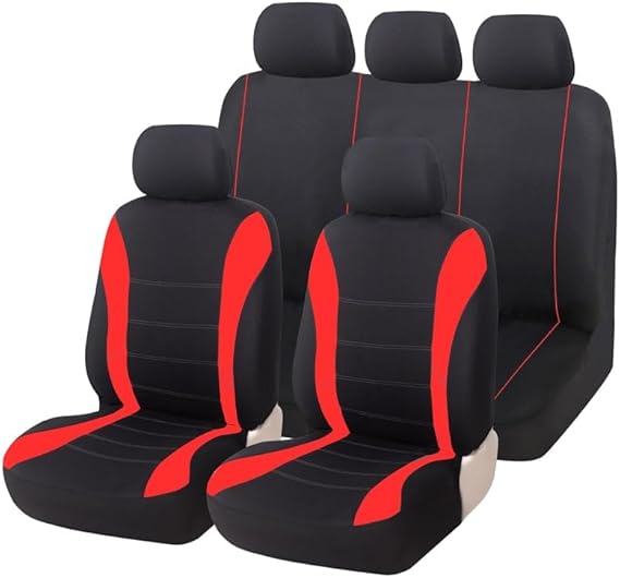 Car Seat Covers Full Set for Seat Ibiza Ibiza Fr Ibiza S Ibiza 6J S Ibiza 6J Ibiza 6L Ibiza 6J Tuning, 5 Seats Non-Slip Durable Wear-Resistant Seat Protector, Front Rear Split Universal for Cars