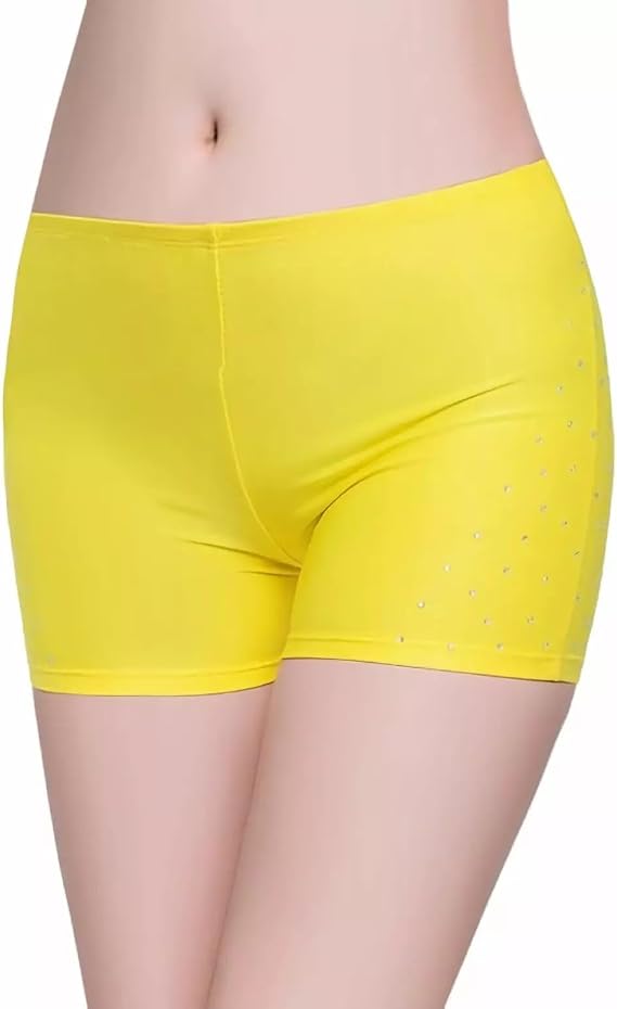 Women's Belly Dance Leggings Tights Safety Shorts Anti-Exposure Adult Three-Quarter Dance Pants
