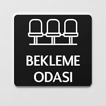 Ofistike Bekleme Salonu Levhası Ofis Yönlendirme Kapı İsimlik Oda Tabela
