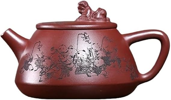 Teapot Household Kung Fu Tea Set Tea Room Living Room Da Hong Pao Engraved Bai Zi Na Fu Teapot Tea Maker