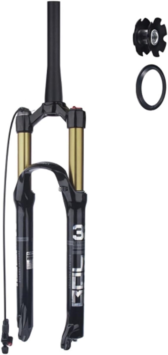 120mm Travel Air Suspension Fork, 26/27.5/29er Bicycle Shock Absorber Forks QR 9mm Disc Brake for 1.25-2.4in Tires Mountain Bike