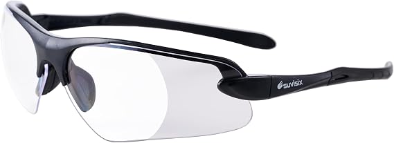 MagniVision Full Safety Glasses +2.0 Diopter || ANSI-Rated, 99% UV Protection, Comfort Fit