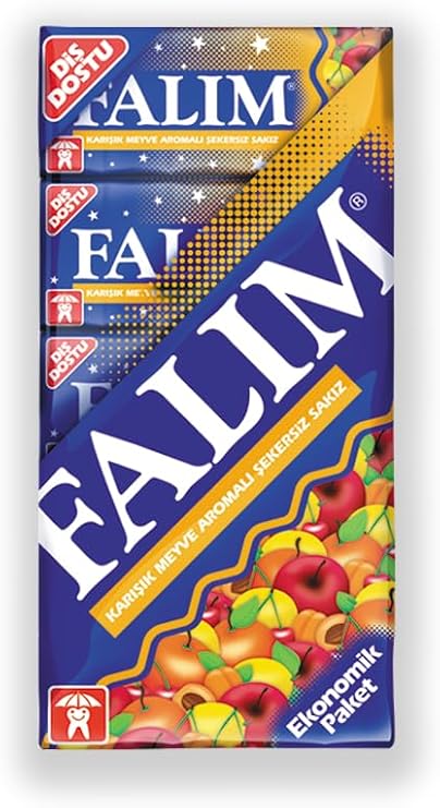 Falım Karışık Meyve Aromalı Şekersiz Sakız 5'li Paket 35G