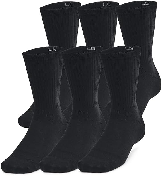 Under Armour Unisex Adult Essential Crew Socks (6-Pack)