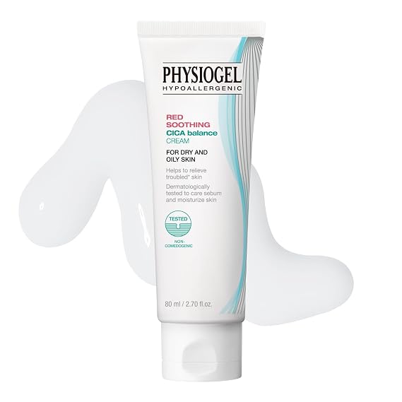 PHYSIOGEL Cica Balance Cream, Soothing Moisturizer, Oily Skin, 2.7 fl. oz. | Redness Soothing Moisturizer
