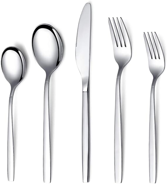 Berglander Flatware Set 20 Pieces, Stainless Steel Flatware Set, Silverware Set Service For 4
