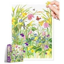 PieceRelax Plastic Jigsaw Puzzles for Adults 1200 Pieces - Claire Comerford - Gentle Spring Breeze Most Satisfying Table Games and Gifts No Puzzle Mat Required [H3348]