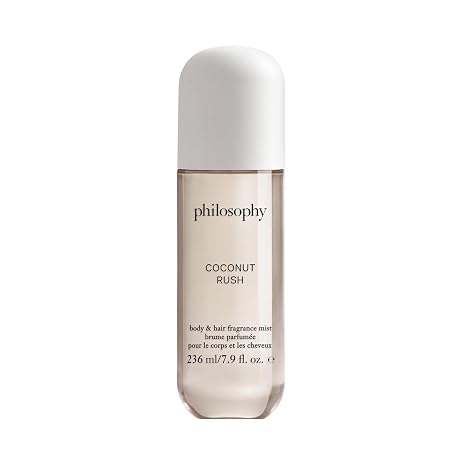 philosophy hair and body mists long-lasting fragrance mists for women with skin-loving ingredients hydrates & refreshes for 24 hours vanilla, pistachio & coconut scent options