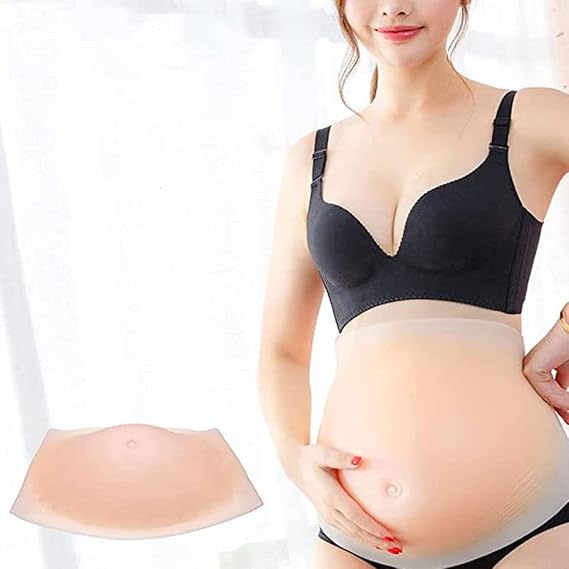 Fake Baby Belly,Adult Fake Belly,Silicone Fake Pregnancy Belly Adult Belly Stuffing is Used As a Prop in Maternity Dress Movies,a Lifelike Spoof Belly Fake Belly,2-3months