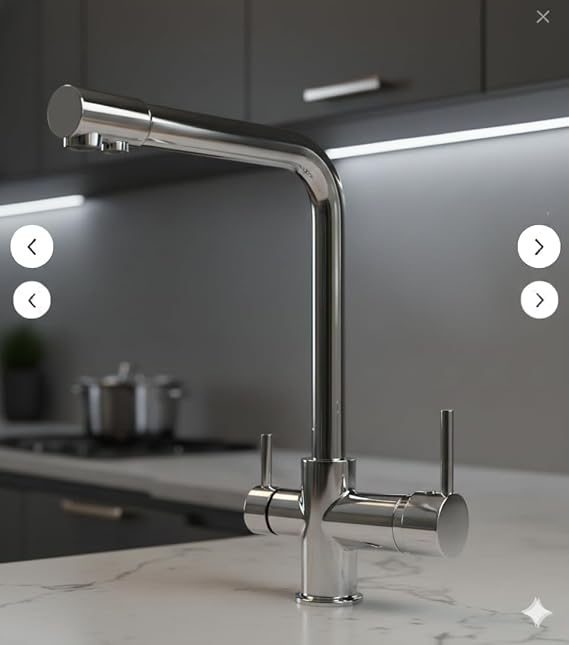 FAUMIX 3 Way Hot-Cold Purification Water Inlet Kitchen Sink Faucet, Chrome