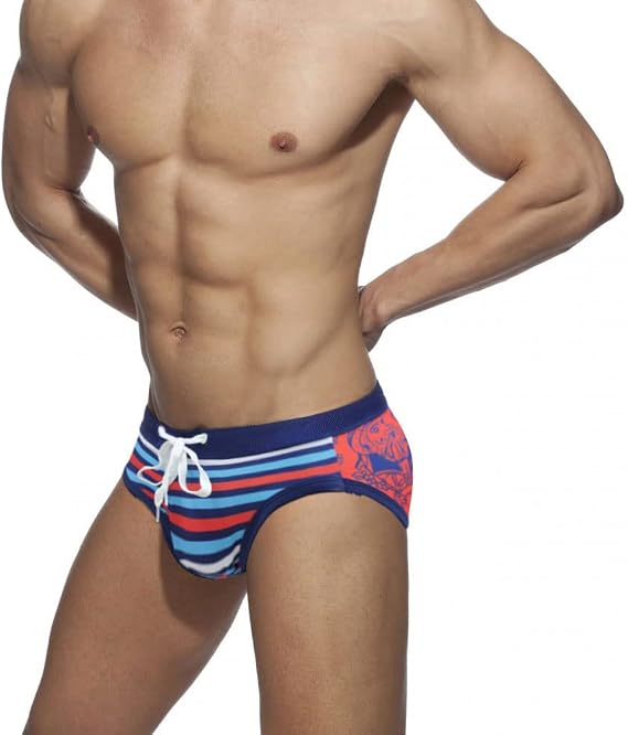 Mens Swimsuit Briefs Padded Swimwear Sexy Strips Fashion Swimming Bikini Board Beach Surfing Swim