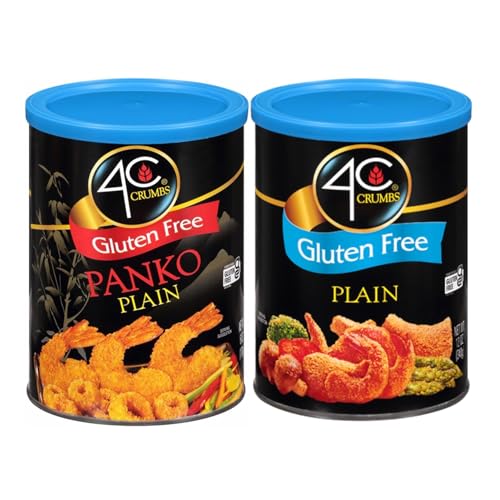 4C Premium Gluten Free Bread Crumbs Bundle, Plain & Panko Plain