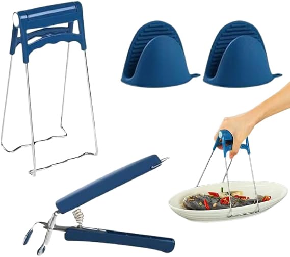 3 Pack Kitchen Tongs Bowl Dish Avoid Scalding Kitchenware Set