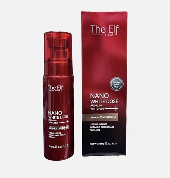 The Elf Nano White Dose Premium White Plus Serum, Advanced Whitening, Special Intense Formula Red Extract Ultimate, 60ml