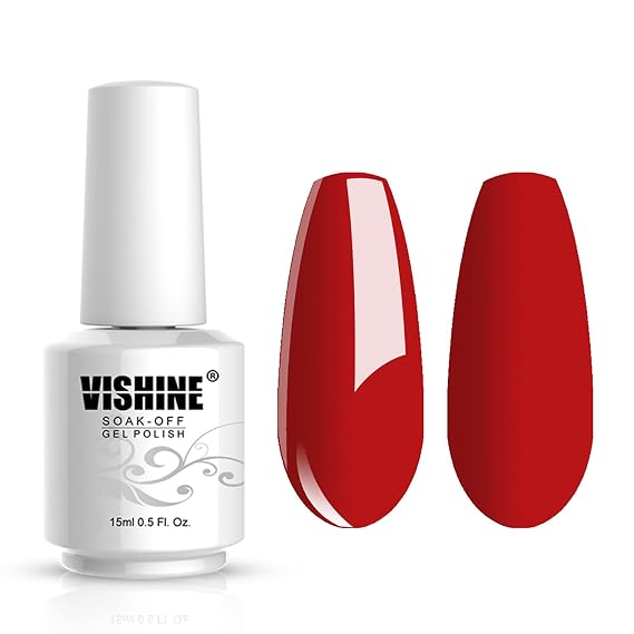 Vishine Gelpolish Soak-off Nail Art UV LED Nail Polish Salon Manicure Red Color(478)