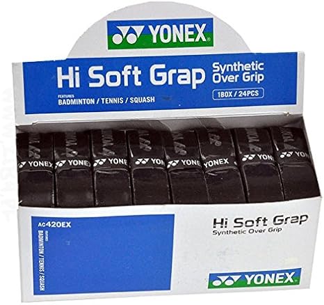 Yonex Basic Handle Strap Hi Soft GRAP Black Grips Tennis Badminton Squash 12 Item