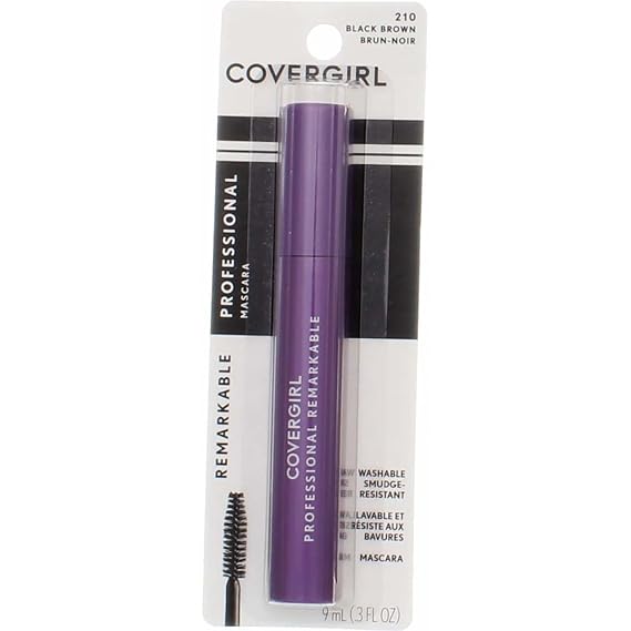COVERGIRL Professional Remarkable Washable Mascara, Black Brown [210] 0.30 oz (Pack of 10)