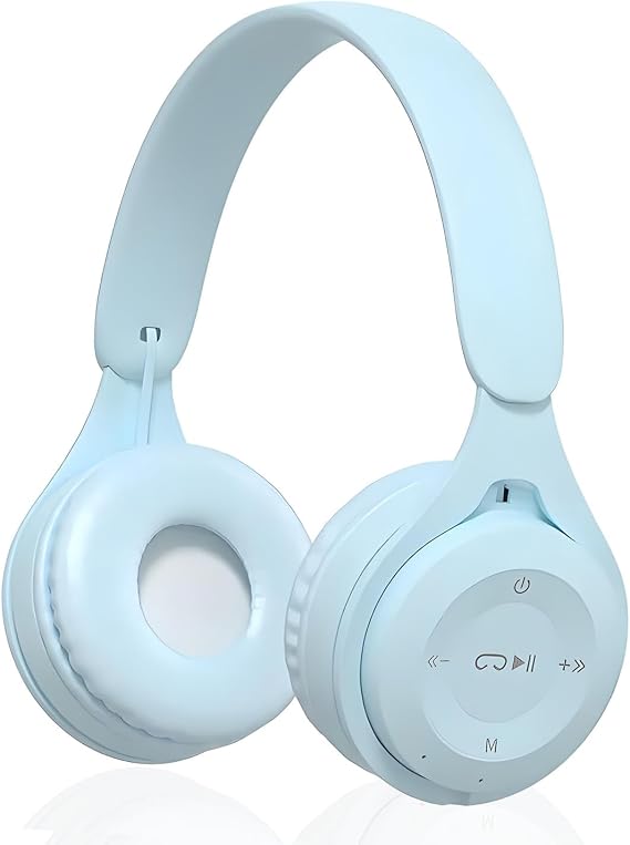 Upgraded Hybrid Noise Cancelling Headphones with Transparent Modes Wireless Bluetooth with Mic Deep Bass Soft-Earpads Hi-Fi Audio Comfortable Fit Long Playtime for Home Office Travel Over Ear Blue