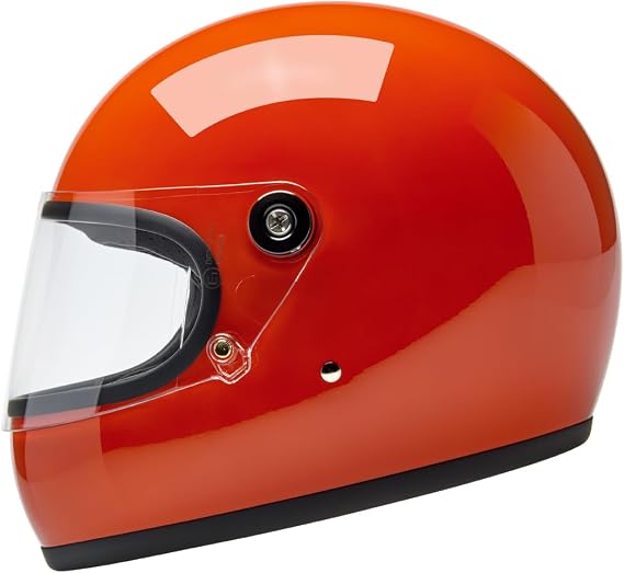 Biltwell Gringo S DOT ECE R22.06 Gloss Hazard Orange Motorcycle Helmet
