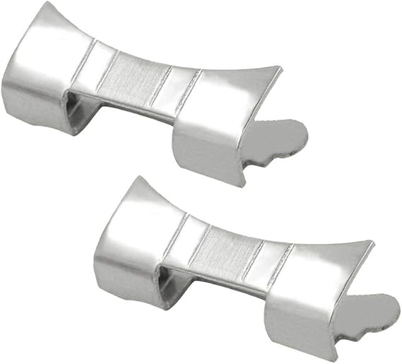2 Piece Premium Stainless Steel Watch Strap Link Curved End Repair Part 24 mm