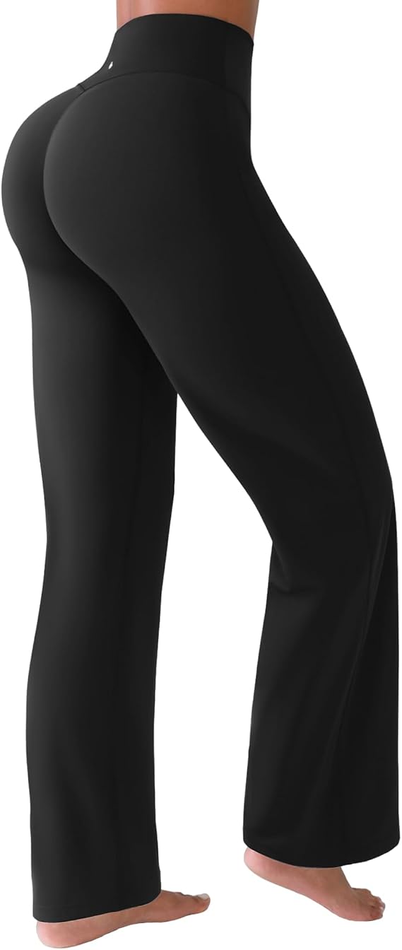 BRXL Wide Leg Gym Pants for Women Straight Pants Leggings Tummy Control