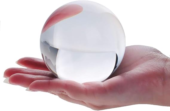 DSJUGGLING Clear Acrylic Contact Juggling Ball 85mm & 90mm, Single Practice Juggling Ball for Beginners and Big Hand