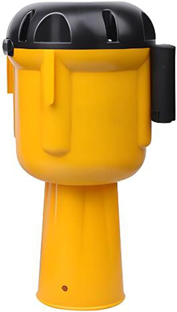 Stanchion, Line Divider, Queue Retractable Belt Barrier 10M Cone-Mounted Retractable Belt with Lock Button, Cone Barrier Retractable Topper for Traffic Cone,Need Interlocking Multiple Units