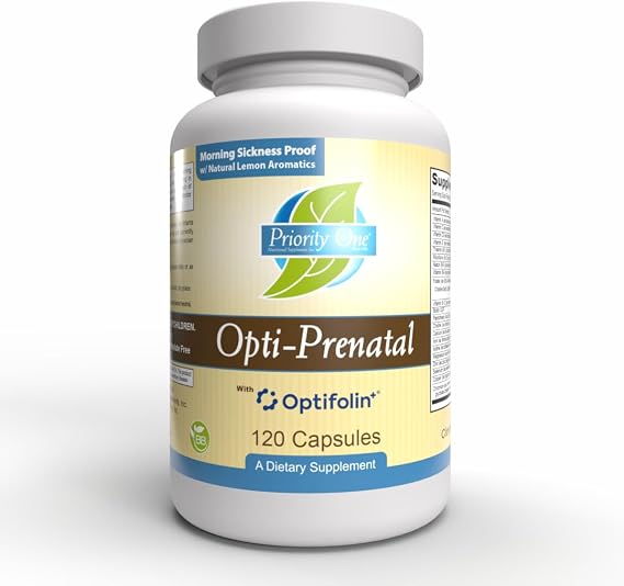 Priority One Vitamins Opti-Prenatal (120 Capsules) Support for The Nutritional Needs of Mother and Baby.*