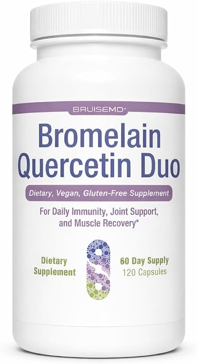 Bromelain 500 mg + Quercetin 500 mg Supplement, 60-Day Supply