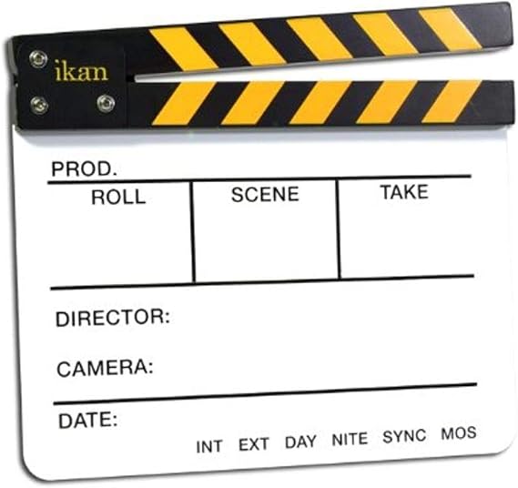 Ikan PS01 Production Slate, Compatible with Dry Erase Markers, 11.6 x 9.1 x 2.8 in, 1 lb
