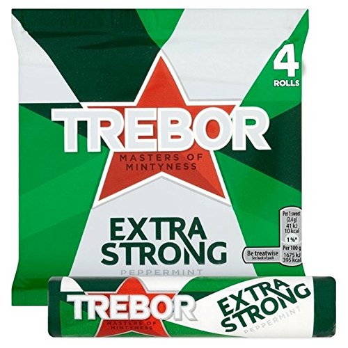 Trebor Extra Strong Peppermint Mints 4 x 41g - Pack of 6