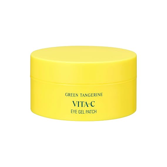 GOODAL Green Tangerine Vitamin C Eye Patches ALPHA 25% Thicker Hydrogel Under Eye Patches for Puffy Eyes & Dark Circles, Korean Skincare, Radiant Glass Skin Look (60 Patches)