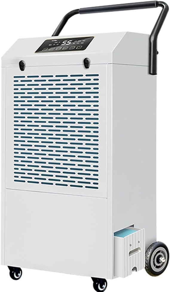 Commercial Dehumidifier, 60L Industrial Air Dehumidifiers,100m2Area Industrial Dehumidifiers with 24H Timer,Water tank,Humidity Control Portable Dehumidifier Auto Defrost for Building Building Dryer