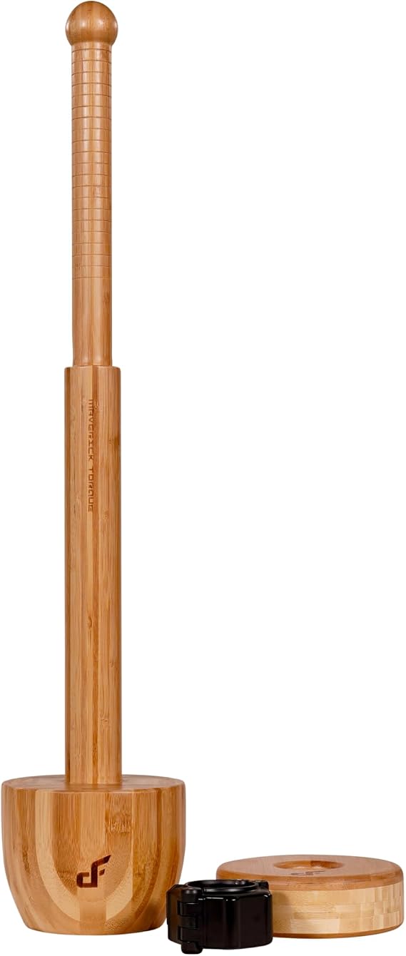 Adjustable Indian Club - Weight Loaded Bamboo Clubs - Steel Club Training Exercise Equipment For Full Body Workout, Core Trainer & Grip Strength, Home & Gym Fitness