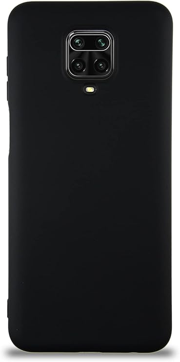 KZY Contact Velvet Launch Silicone Case Inside Compatible with Cover Compatible with Xiaomi Redmi Note 9 Pro - Black