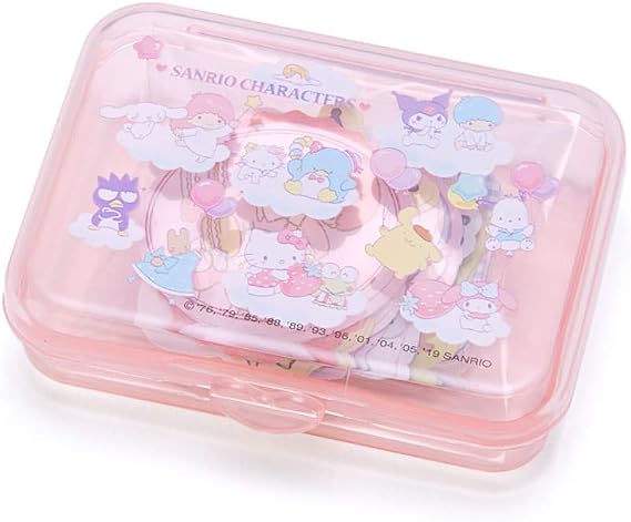 Sanrio Characters Mix Sticker & Mini Case : Pink