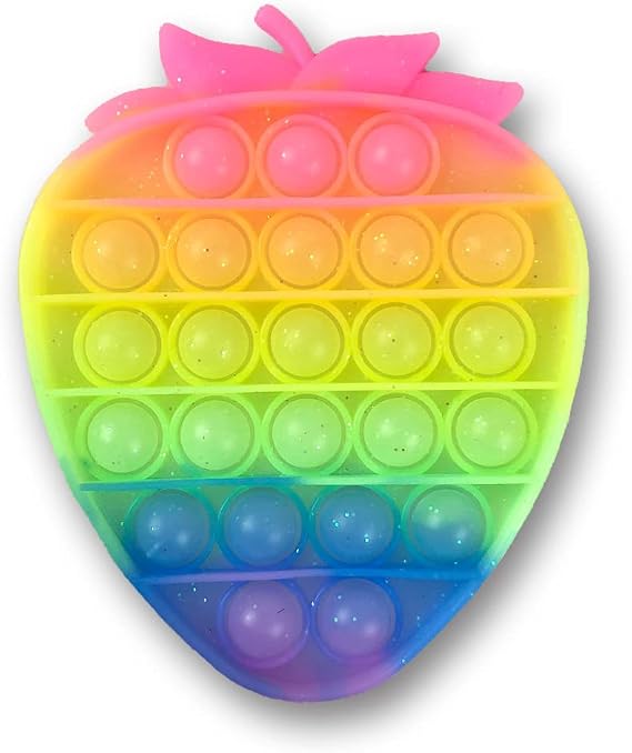Push Pop Pop, Single Item, Sold Separately, Slow Rise, Fluffy Honey, Jumbo Squishies, Big Squeeze Girls, 1, Clear, Strawberry