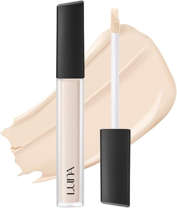 LUNA Long Lasting Tip Concealer Brightener | Moisturizing Liquid Type | Full Coverage for Dark Circles, Fine Lines & Redness | Korean Makeup | 20 Shades | 7.5g (15N)