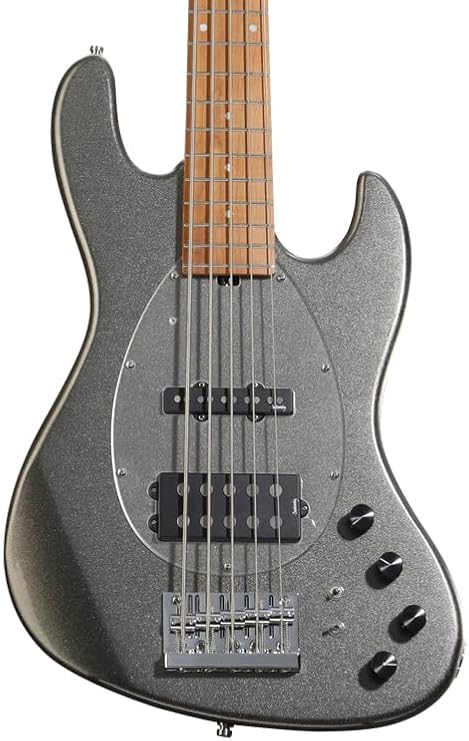 Sadowsky MetroExpress Vintage M/J 5-string Bass Guitar - Solid Silver Metallic, Roasted Maple Fingerboard