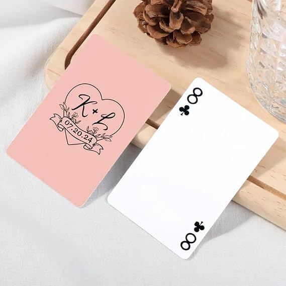 Wedding Themed Playing Cards - Guest Book Ideas, Custom Playing Cards with Photos, Logo and Pictures, Customized Gifts for Holiday, Wedding and Party