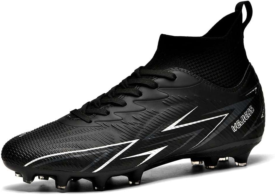 MAUGELY Unisex Cleats AG Soccer Shoes | Women's Men's Soccer Cleats ,Long studs SG High-Top football sheos,Unisex Lightweight Training Outdoor shoes
