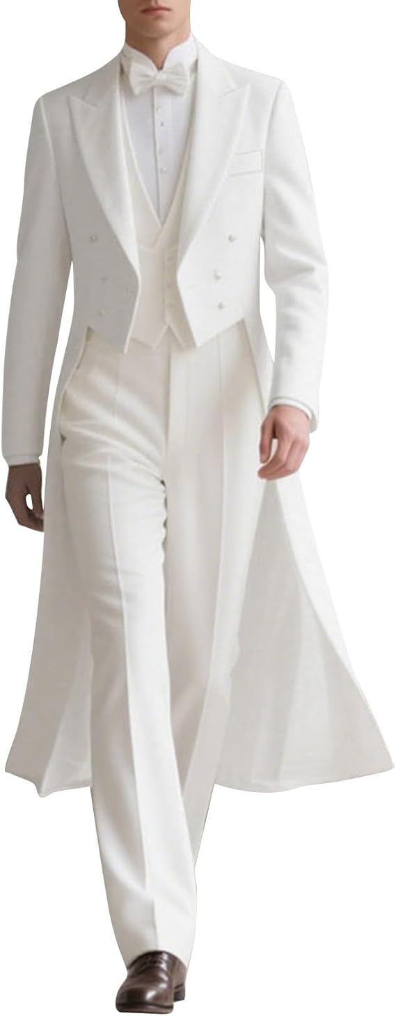 Mens Formalities Tuxedo Costume Formal Stylish Tailcoat Tail Coat Slim Fit Chorus Wedding Cosplay Adult Suits Blazer