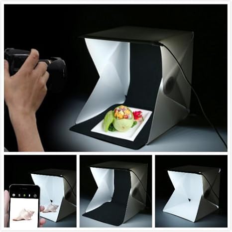 SHOPEE Light Room Mini Photo Studio 9" Photography Lighting Tent Kit Backdrop Cube Box