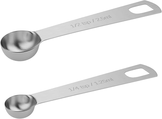 1PCS 1/2tsp & 1PCS 1/4tsp Measuring Spoon Bundle