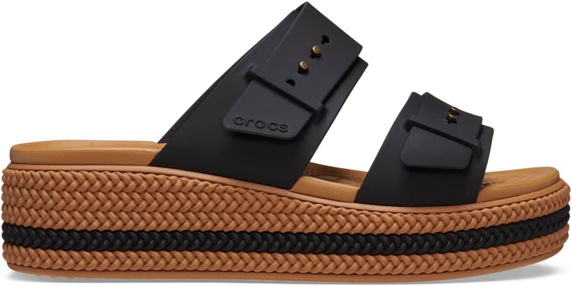 Crocs Women Sandal,Brooklyn Woven Buckle,Black,5 UK Women
